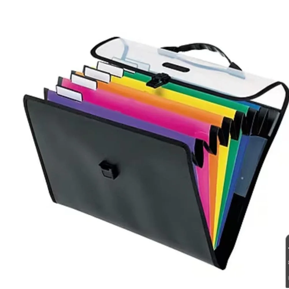 Pendaflex Hanging Wall Organizer Black Bright Color Folders Carry Case 52891